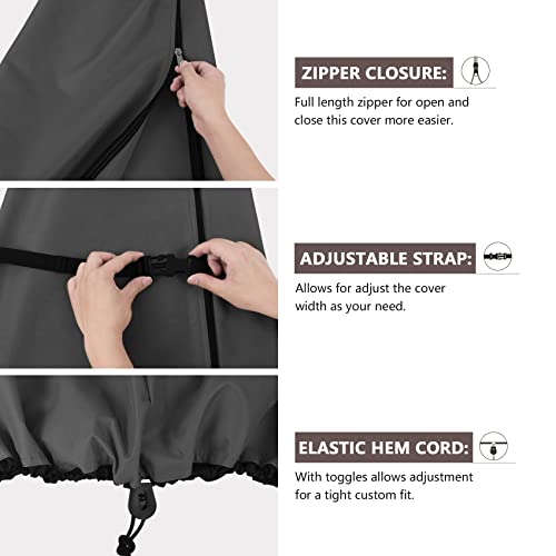 image for ULTCOVER Patio Parasol 600D Waterproof Outdoor Offset Banana Style Umb