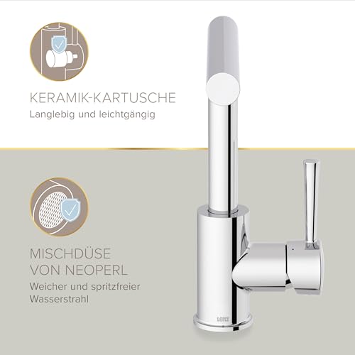 Mitigeur cuisine OLINA chromé Lenz anti calcaire durable - 7