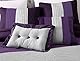 Chezmoi Collection Loft Luxus-Steppdecken-Set, gestreift, Kalifornien, Violett/Grau/Lavendel, 8-teilig