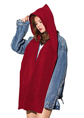 Bonnet écharpe cape femme avec cache-oreille et cou intégré