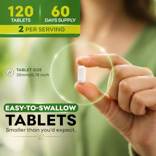Image of Magnesium Glycinate 200mg Elemental (from 1540mg Chelated Bisglycinate) - Sleep, Muscle & Heart Support - Gentle on Stomach, High Absorption, Non-GMO, 120 Easy-Swallow Tablets - Health Thru Nutrition