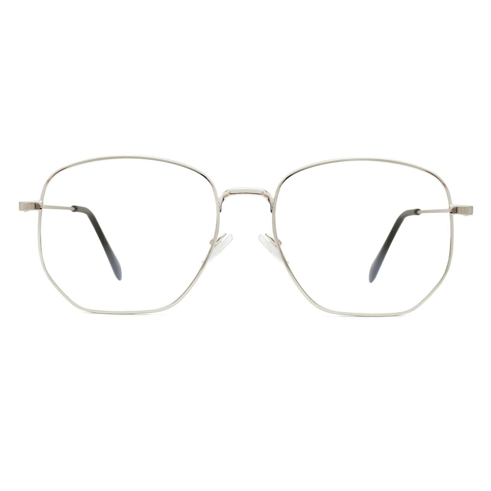 Peter Jones Silver Square Unisex Large Metal Blue Light Blocking Computer Glasses (9741S) (B0B3J6MGKF) Amazon Price History, Amazon Price Tracker
