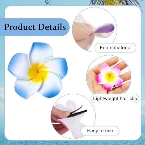 48 Pinzas de Flores Hawaianas para Cabello Mujer miniatura 3