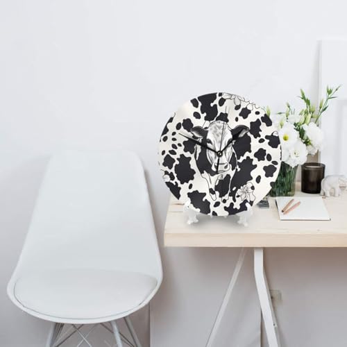 Horloge murale vache 25,4 cm silencieuse idée cadeau originale - 5