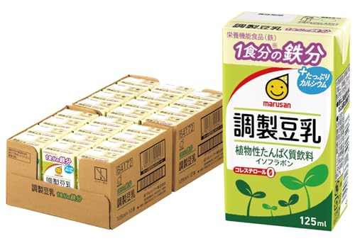 47/本 1127  マルサン 調製豆乳 1食分の鉄分 125ml×24本 【Amazon･アマゾン】で 食品・飲料 など 他商品も掲載の場合あり