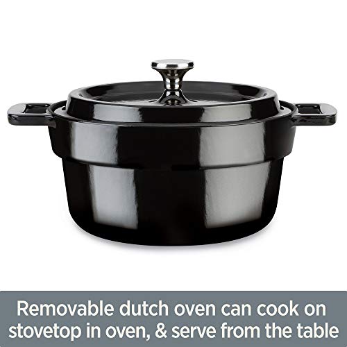 All-Clad 10942226833 5 Quart 7-In-1 Electric Slow Cooker With Stainless Steel And Cast Iron, 1200W - Black Enamel Crock thumb #3