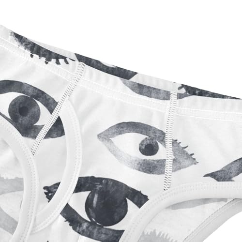 KLL Black and White Evil Eyes Toddler Boys' Pure Cotton Athletic Underwear Cute Children Panties4