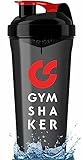GYMSHAKER Shaker per proteine - 800 ml - senza BPA - a tenuta stagna - qualità Premium - setaccio per shake privi di grumi - Nero