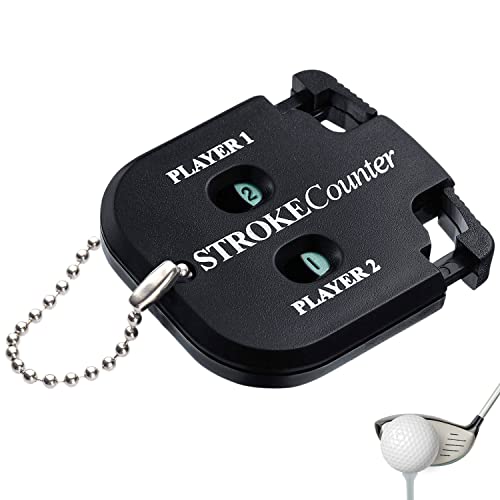 VZXQX Compteur de Coup Golf, 2 Joueurs Compteur de Coups de Golf vec Porte-Clés, 2 Chiffres Mini Compteurs de Score de Golf pour Gardien de Scores de Golf Cover