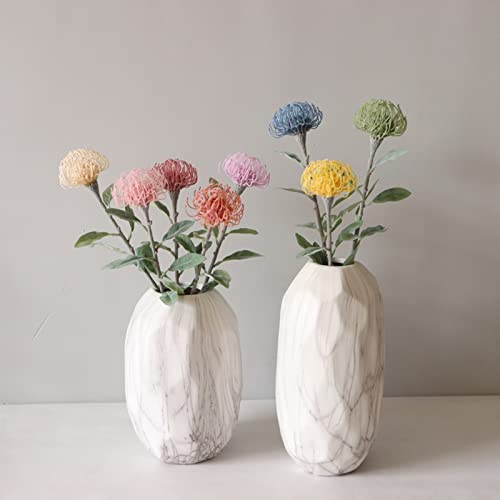 Curfair Artificial Plant Artificial Flowers Exquisite 1Pc Artificial Fake Pincushion Flower Plant Diy Party Wedding Home Decor-Orange #TOP3