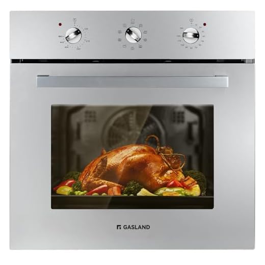 Single Wall Oven, GASLAND Chef ES609MS 24" Built-in Electric Wall Oven, 240V 3200W 2.3Cu.f Convection Wall Oven with Rotisserie, 9 Cooking Modes, Mechanical Knob Control, Transparent Window, Stainless