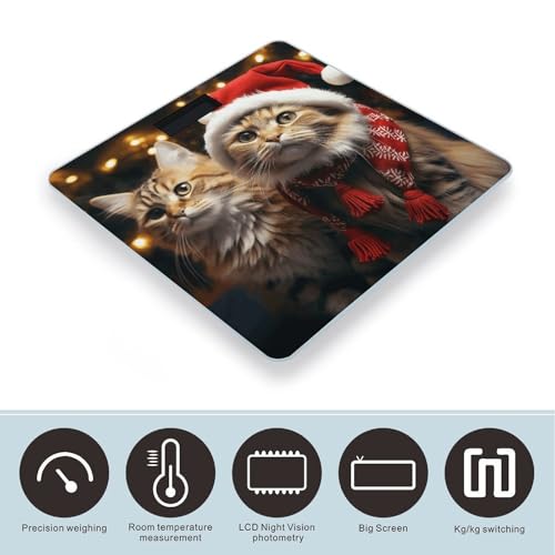 Báscula de baño digital con vidrio templado y pantalla LED miniatura 3