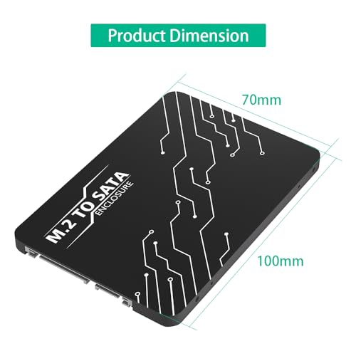 Adaptador Mustpoint M.2 a Caja SATA 2.5" con soporte SATA 3.0 y carcasa de 7mm miniatura 7