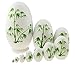 Cute Animal Theme Black and White Panda Egg Shape Wooden Handmade Nesting Dolls Matryoshka Dolls Set 10 Pieces for Kids Toy Birthday Home Kids Room Decoration