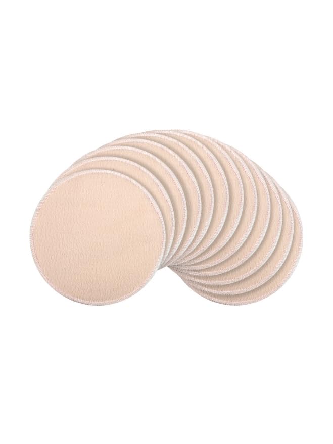 &Circus Leak Proof Pads for Nursing Bra | Washable Maternity Nipple Pads for Women | Reusable Leak Proof Nursing Pads for Breastfeeding Moms | 6 Units, White-image-11