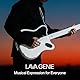 LAVA GENIE Sampler-Gitarre, ohne Saiten, Hunderte von Instrumenten-Presets, eingebauter Lautsprecher, faltbar, abnehmbar, weiß, 30,5 Zoll.