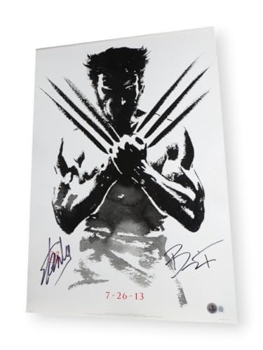 Stan Lee Brian Tee Dual Signed Autographed 13X20 Poster The Wolverine BAS LOA