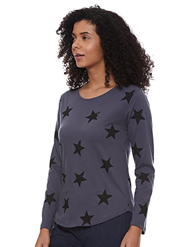 Image of A.T.U.N. (ALL THINGS UBER NICE) Womens Printed Cotton Long Sleeve Regular T-Shirt (Pack of 3)