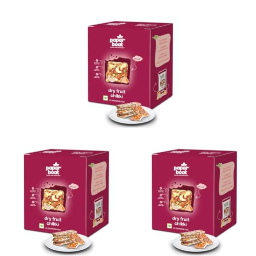 Image of Paper Boat Dry Fruit Chikki | No Preservatives and Colors | 250g / 280g (Weight May Vary) (Pack of 3)