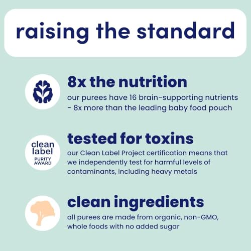 Cerebelly Organic Baby Food Pouches – Carrot Beef Bone Broth, 128 ml, Pack of 6 |Non-GMO| Sachets de nourriture pour bébé bio Cerebelly – Bouillon d'os de bœuf et carottes 128 ml, paquet de 6 | Sans OGM - Image 5