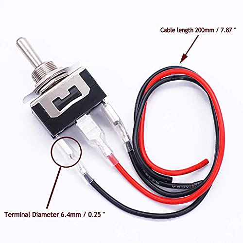 Twtade CA-E-TEN-1122MZX 3 Pcs Latching Toggle Rocker Switches 3 Pin 3 Position On/Off/On Spdt Heavy Duty 16A 250Vac Spade Terminal Metal Switch thumb #4