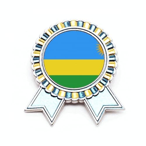 Broche drapeau Rwanda médaille officielle pour cérémonies et grands événements