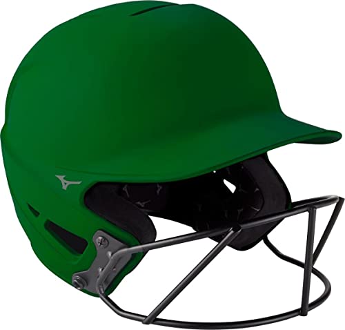 Mizuno F6 Adult Fastpitch Softball Batting Helmet with Mask, Forest, Large/X-Large