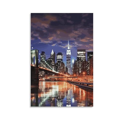 Toile New York Night décoration murale moderne pour design intérieur