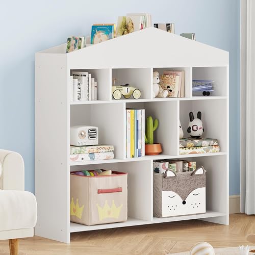 Multifunzionale: questa libreria per bambini può essere utilizzata come libreria nella sala studio, come organizer multiuso o come contenitore per giocattoli in camera da letto, come mobiletto portaoggetti in camera da letto. Scaffali per soggiorno o per il metodo Montessori e mensole per insegnanti in classe. Si adatta perfettamente anche all'asilo nido, alla sala giochi, all'asilo, alla sala lettura, all'ufficio domestico, al balcone, ecc.