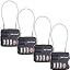 03) Black Tsa Lock Padlock (4 Pack)