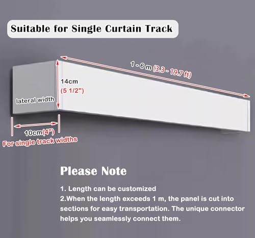 Aluminum Curtain Pelmet Valance for Window Cassette Box - 6.7m Decorative Frame for Roller & Venetian Blinds - Stylish Home Décor Solution