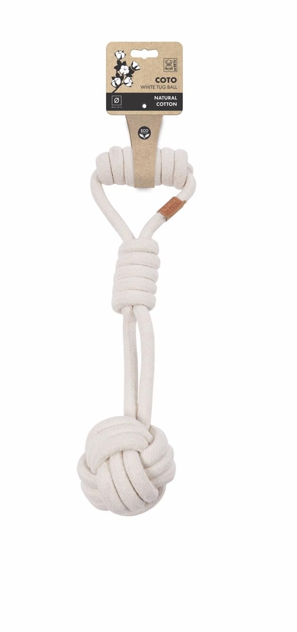 M-PETS COTO WHİTE TUG BALL 36CM ÖRGÜ OYUNCAK
