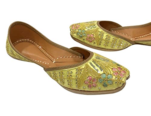 Ladies Punjabi Jutti Bridal Indian Shoes Designer Mojari Flat Rajasthani Ethnic Jooti3