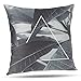 YodSHcEN 60x60 cm Dekoracyjne poszewki na poduszki Czarny geometryczny liść roślinny poszewek na poduszki 24x24 Inch poszewka na poduszkę na sofę, kanapę, łóżko i samochód /I#009