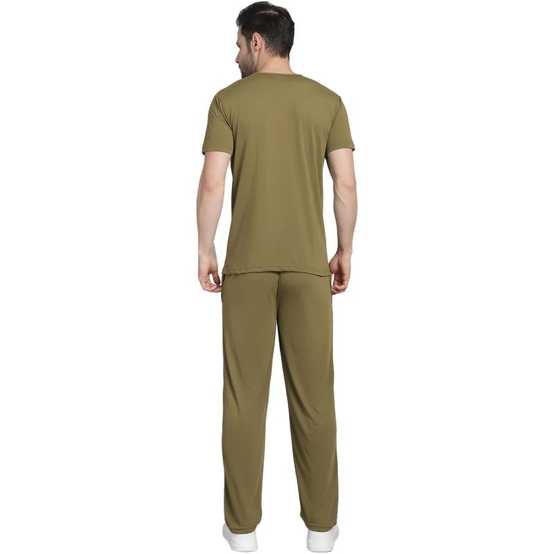 Image of VIMAL JONNEY White Cotton Printed CO-ORD Set Tracksuit for Men-T PRT 23 WHT D10 WHT. 02-P