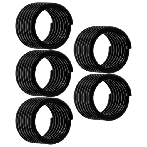 Beaupretty Resorte para Boquilla de Inflador de Neumáticos de Aleación Negra, Fácil de Instalar Inflación Estable, 5 Piezas para Mangueras de Aire en Reparación de Llantas y Anillos