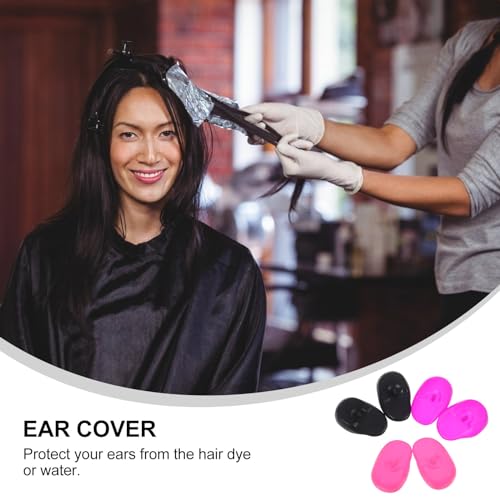 Healvian 3 Pairs Earmuffs Silicone Ear Dryer Ear Protectors for Hairdressing Hair Perm Dye Highlight