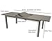 DEGAMO Ausziehtisch PISA 180/240x100cm, Aluminium + Glas