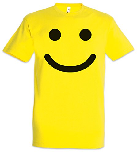 Urban Backwoods Smile Happy Hommes T-Shirt Jaune Taille 2XL