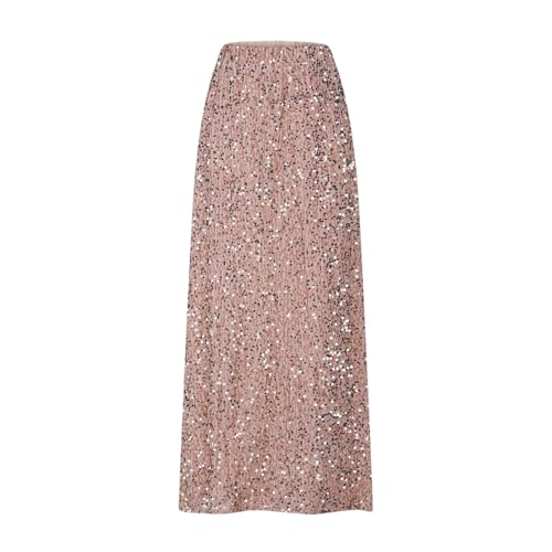 Women Sparkly Sequin Maxi Skirt Wedding Cocktail Evening Party Bodycon Skirts Elegant Formal Evening Ankle Skirt2