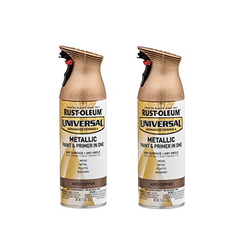 Image of Rust-Oleum 249132-2PK Universal All Surface Metallic Spray Paint, 11 oz, Aged Copper, 2 Pack