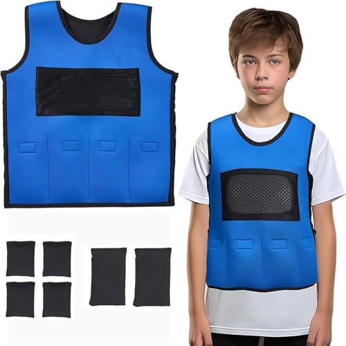 NEWFUN Chaleco con Peso para Niños, Chaleco peso para ABR Hiperes...