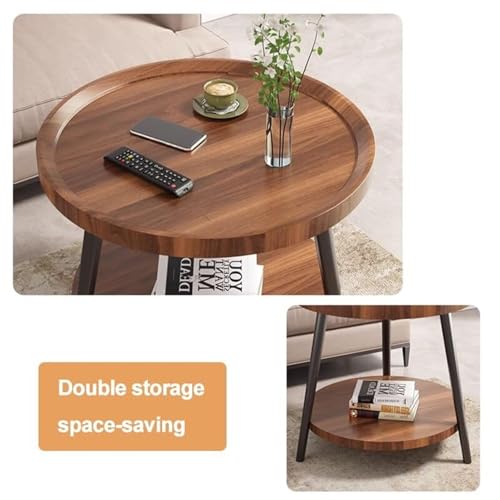 Table basse avec étagère double niveau grand rangement salon facile - 5