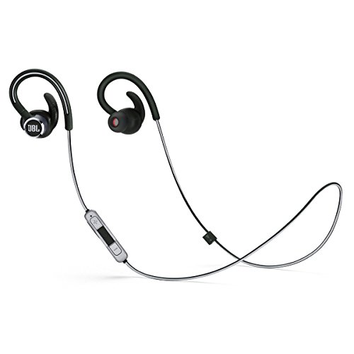 JBL Reflect Contour 2 Wireless Sport in-Ear Headphones with Three-Button Remote and Microphone (Black)