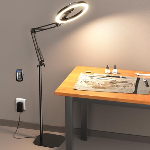 1800 Lumens Ring Light Tripod for iPhone – Upgrade 10” Overhead Light with Stand & Remote, 2X Brighter Lighting for Video Recording, TikTok, YouTube, Streaming & Content Creator Essentials