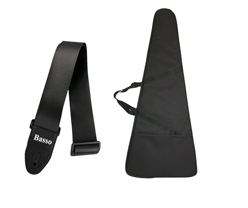 Capa para guitarra acolchoada e alça basso