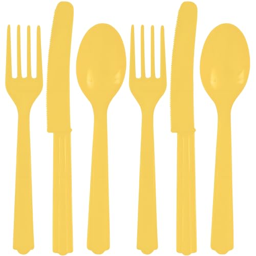 ASST PL CUTLERY - YELLOW SUNSH (12/96)
