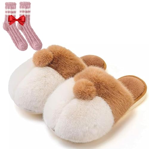 Corgi Slippers, Corgi Shoes, Corgi Slippers for Women/Men, Plush Warm Cute Soft Comfy Corgi Dog Slippers, Zapatillas Corgi