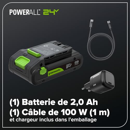 Greenworks POWERALL 24V Elagueuse sur perche 20cm Gen. II Batterie 2Ah - vue 5