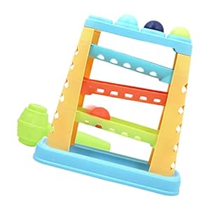 TOYANDONA 1 Set Pound A Ball Toy STEM Games for Kids Ball Drop Toy Learning Tower Drop and Go Ramp Toys with Hammer Baby…